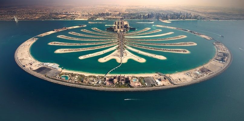 over view of palm jumeirah